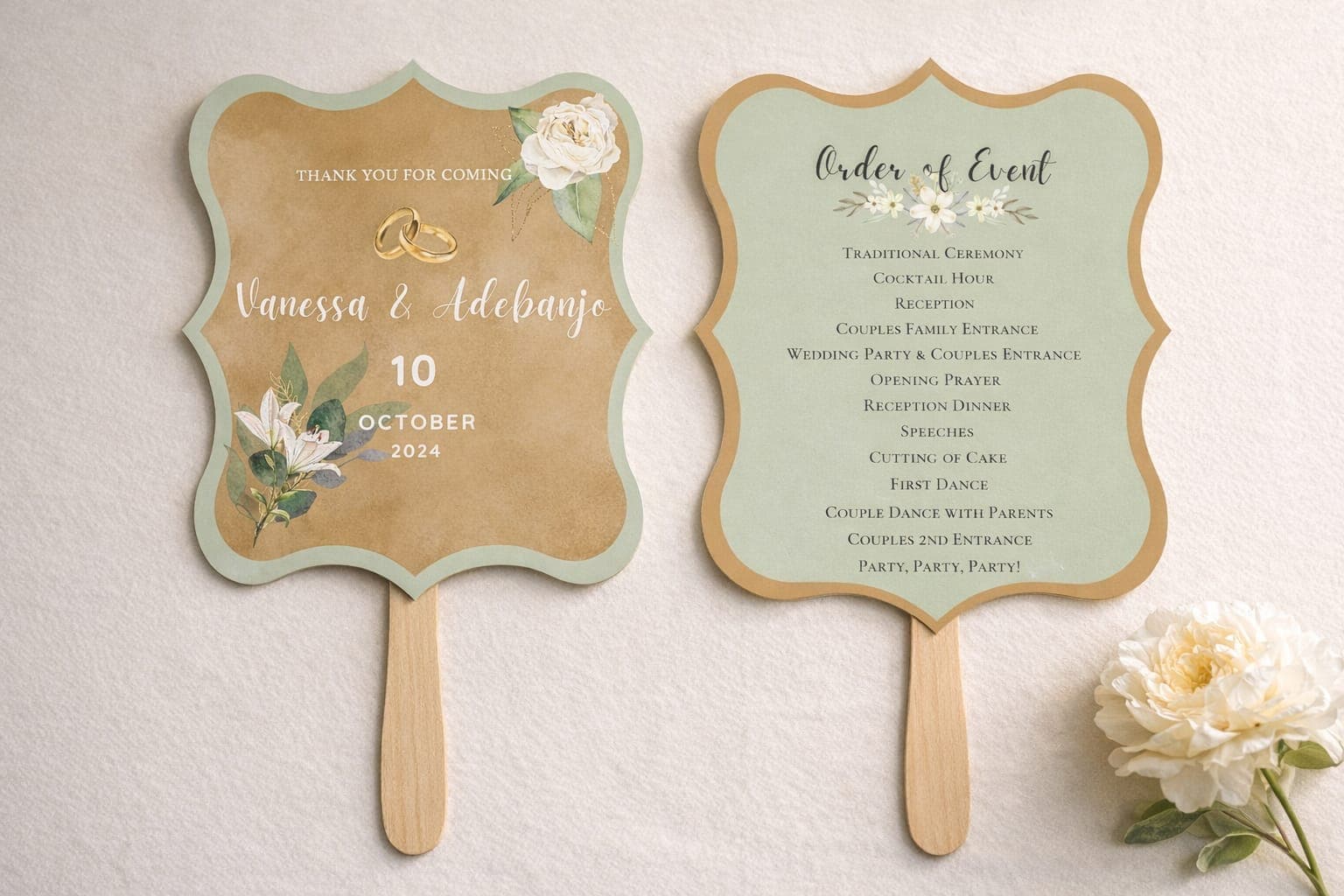 Event place cards and tags